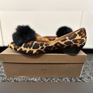 Paola Camille 2 Leopard print Calf hair Flats size 11